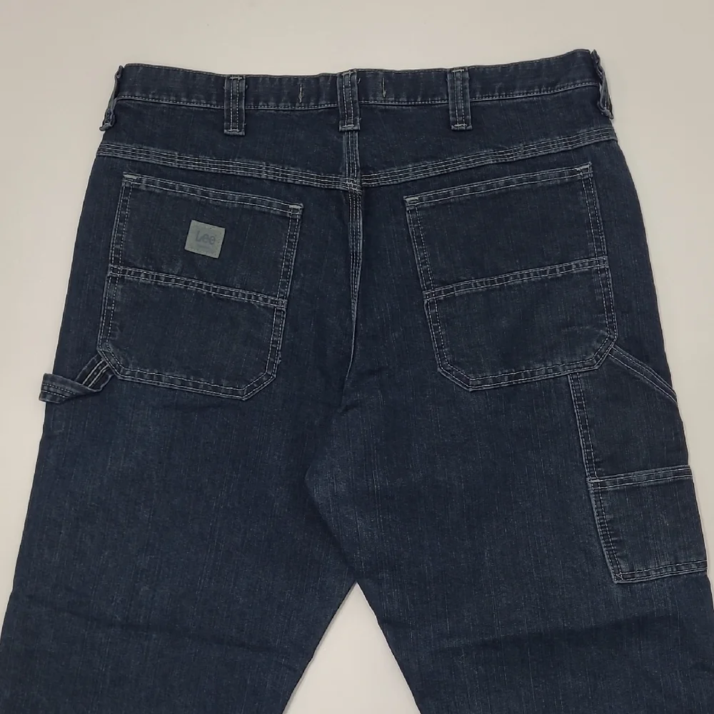 Lee Dungarees Carpenter Jean Relaxed Bootcut Fit Straight Leg Dark Wash Work